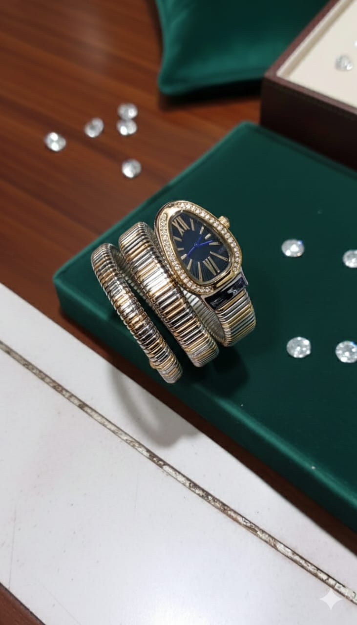 NEW SNAKE BRACELET WITH WOMAN WATCH