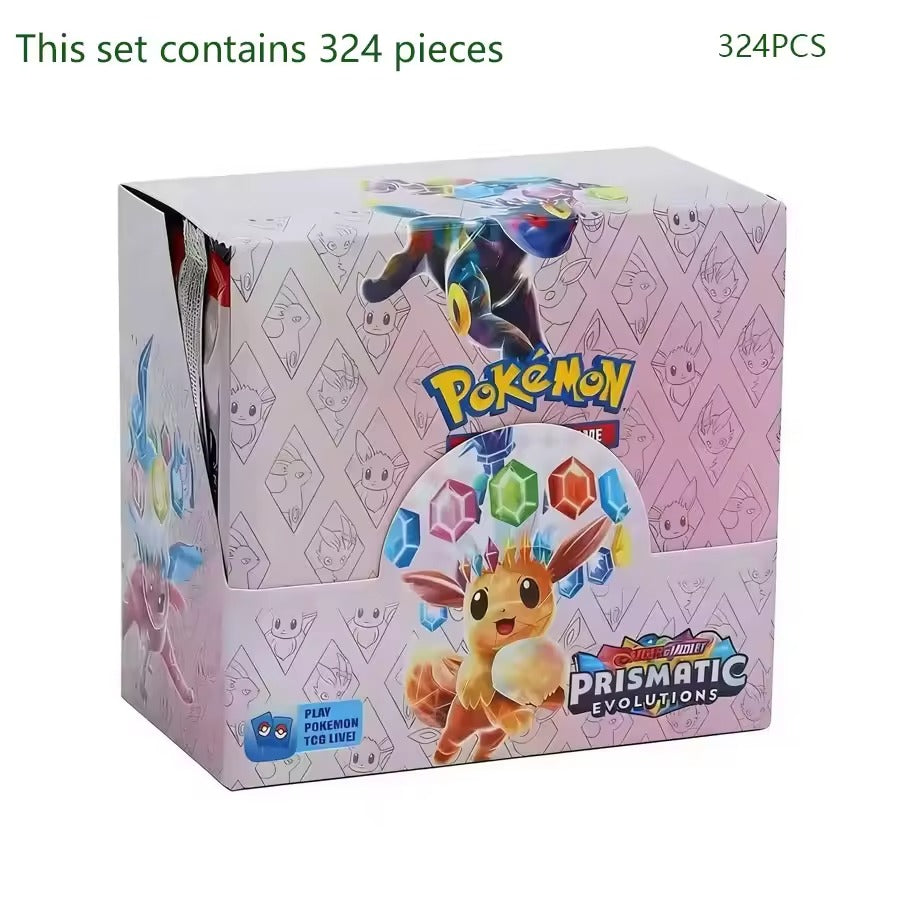 360Pcs Pokemon Card Prismatic Evolutions PHANTASMAL FLAMES Scarlet Violet Black Bolt English Booster Battle Transaction Card