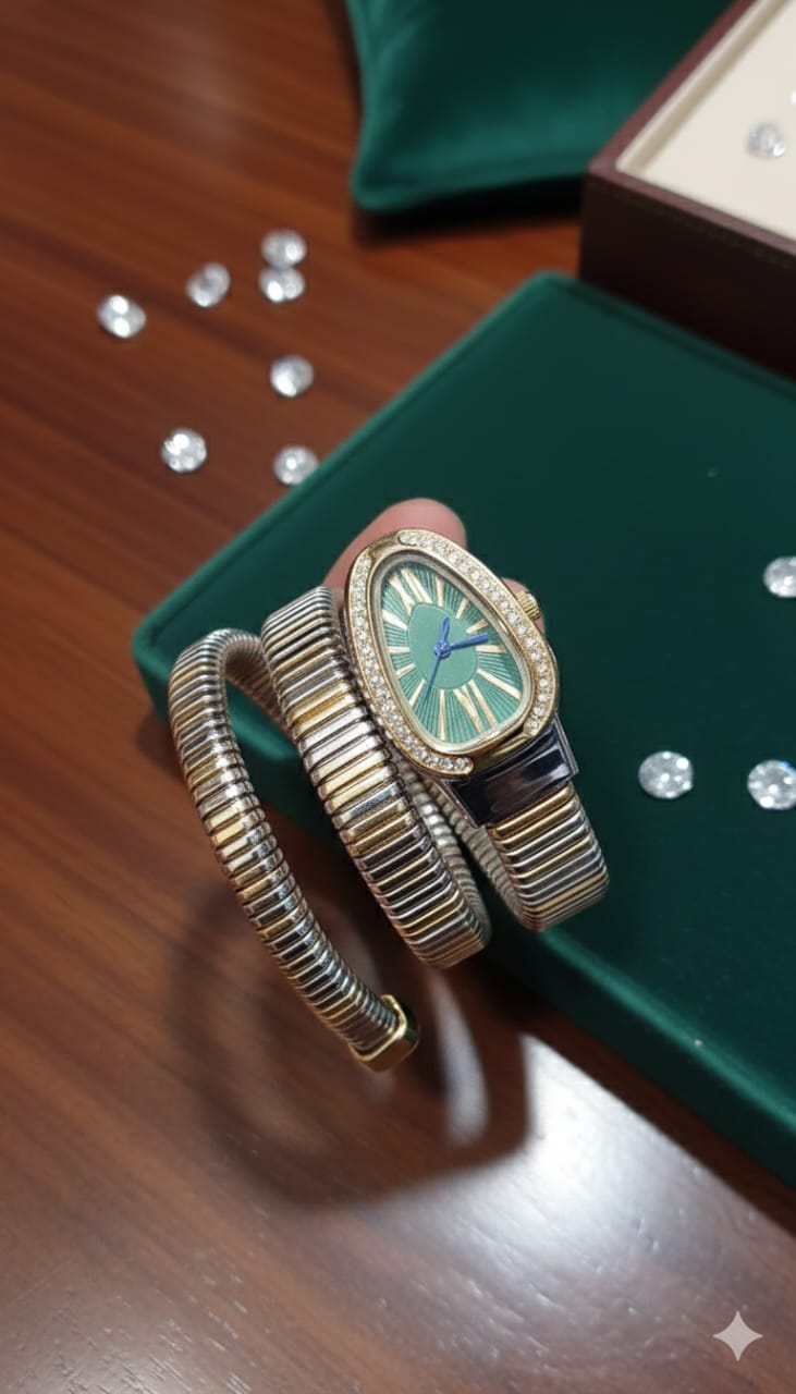 NEW SNAKE BRACELET WITH WOMAN WATCH