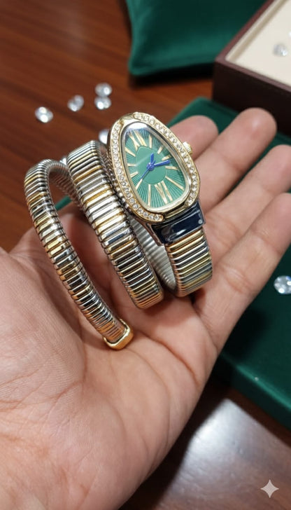 NEW SNAKE BRACELET WITH WOMAN WATCH