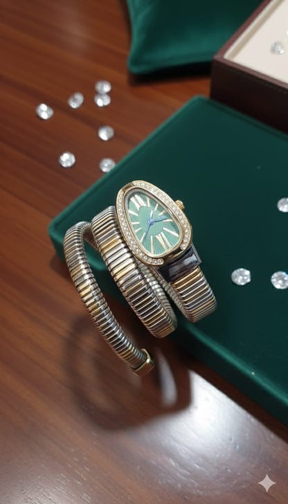 NEW SNAKE BRACELET WITH WOMAN WATCH