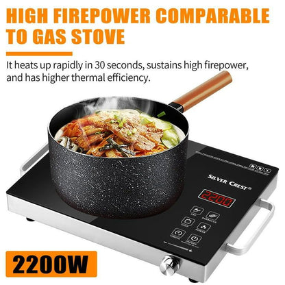 Multifunction Digital Silver Crest Infrared Hot Plate Infrared Induction 2200w Stove