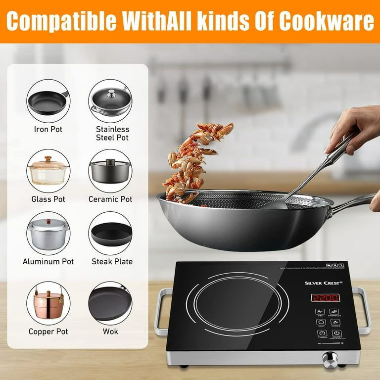 Multifunction Digital Silver Crest Infrared Hot Plate Infrared Induction 2200w Stove